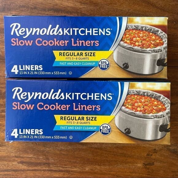 Reynolds Kitchen Slow Cooker Liners Set of 2 boxes 4 count Each, 3-8 quarts - Picture 2 of 10